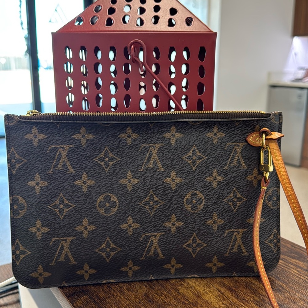 LV Monogram Neverful MM GM Pochette Pivoine | Tan Interior